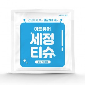 휴대용 세정티슈 2매 3ml 일회용포장 핸드폰 액정클리너 휴대폰 스마트폰 세정티슈