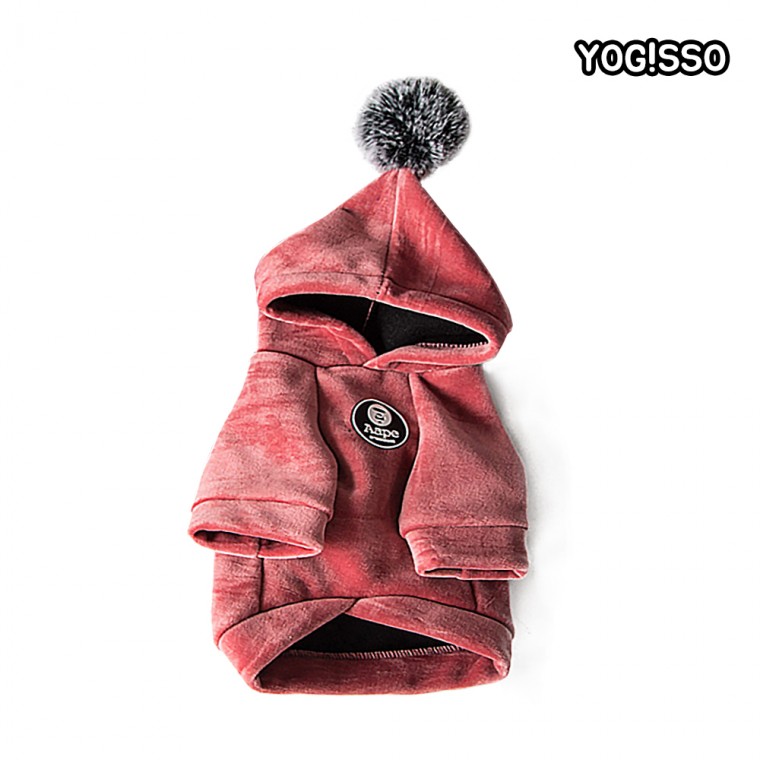 반려동물 극세사 방울 후드